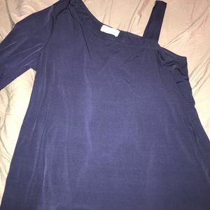 One sleeve blue top